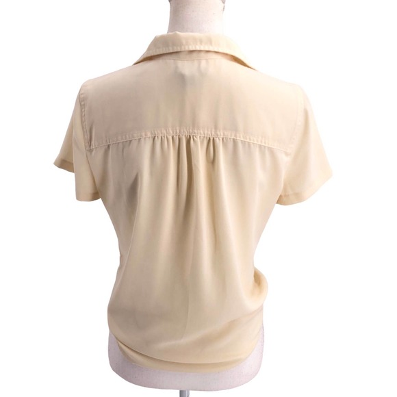 J. Crew Mercantile Womens Size XS Tie Front Button-Up Preppy Shirt Collared - Picture 3 of 7